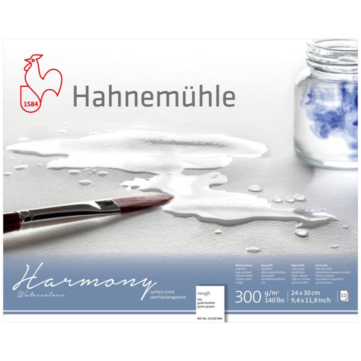 Aquarelpapier Harmony Rough 300g 24x30cm in de groep Papier & Blokken / Tekenblokken / Aquarelblokken bij Voorcrea (108753)