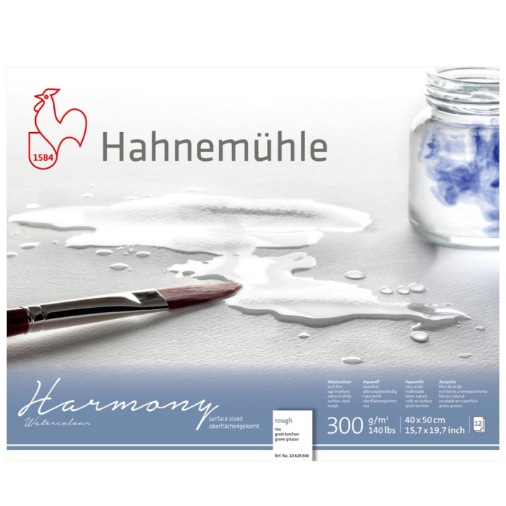 Aquarelpapier Harmony Rough 300g 40x50cm in de groep Papier & Blokken / Tekenblokken / Aquarelblokken bij Voorcrea (108755)