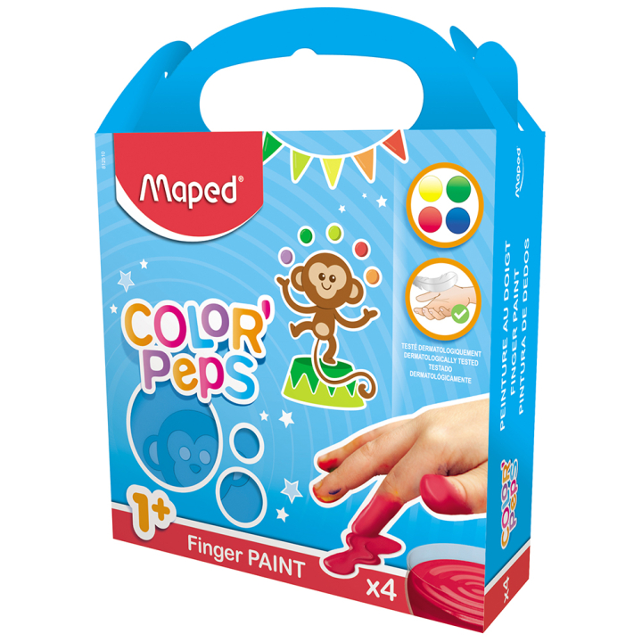 Color Peps Vingerverf 4-set (1 jaar+) in de groep Kids / Knutselspullen en verf voor kinderen / Vingerverf bij Voorcrea (108764)