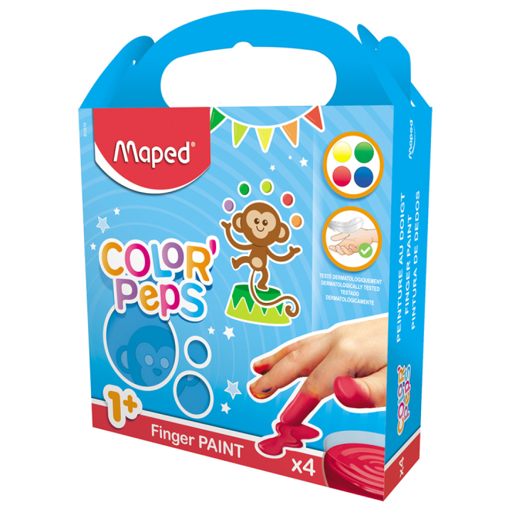 Color Peps Vingerverf 4-set (1 jaar+) in de groep Kids / Knutselspullen en verf voor kinderen / Verf voor kinderen / Vingerverf bij Voorcrea (108764)