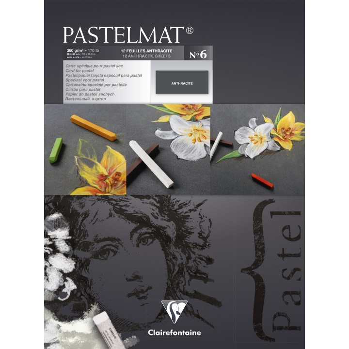 Pastelmat Kunstenaarsblok Anthracite 30x40 cm in de groep Papier & Blokken / Tekenblokken / Pastelpapier bij Voorcrea (110410)