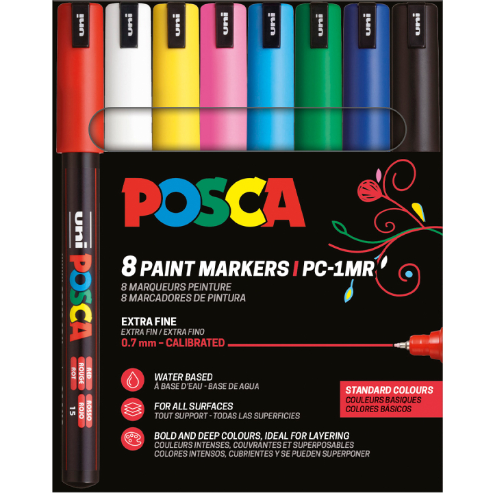 PC-1MR Standard Colours 8-set in de groep Pennen / Kunstenaarspotloden en -stiften / Illustratiemarkers bij Voorcrea (110433)