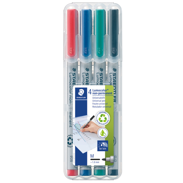 4-pack Lumocolor Non-permanent Medium in de groep Pennen / Labelen en kantoor / Markers bij Voorcrea (110756)