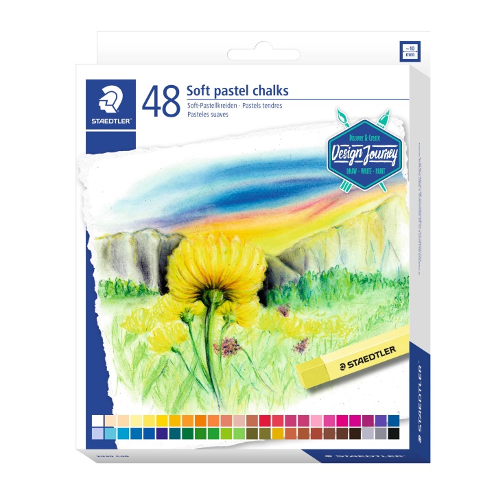 Karat Soft pastel chalk 48-set in de groep Kunstenaarsmateriaal / Krijt en potloden / Pastelkrijt bij Voorcrea (110976)