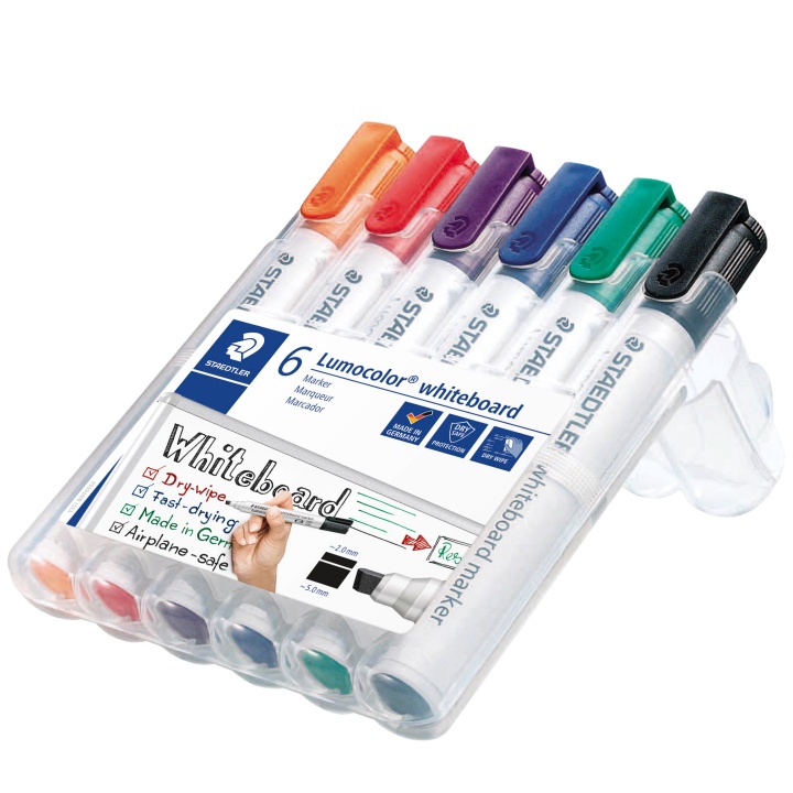 6-pack Lumocolor Whiteboard Chisel in de groep Pennen / Labelen en kantoor / Whiteboardstiften bij Voorcrea (111002)