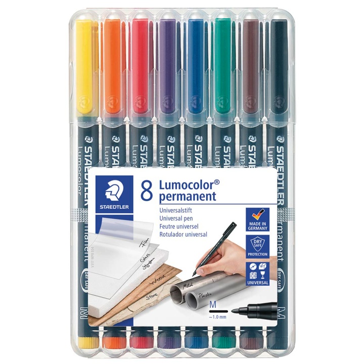 8-pack Lumocolor permanent Medium in de groep Pennen / Labelen en kantoor / Markers bij Voorcrea (111074)
