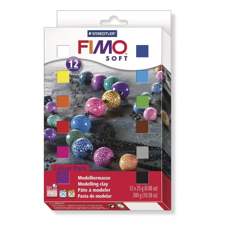 FIMO Soft 12-set in de groep Creëren & Hobby / Creëren / Modelleren / Ovenhardende klei bij Voorcrea (111136)
