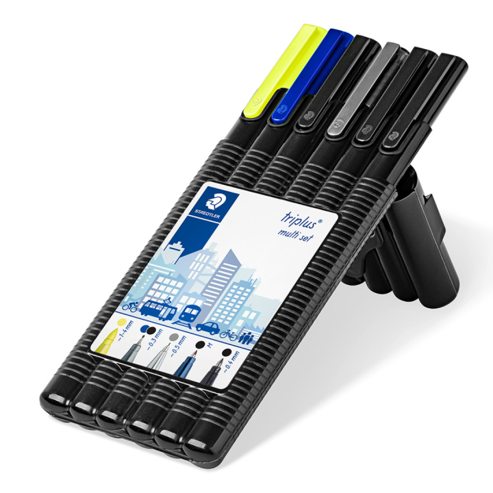 Triplus Multi 6-set in de groep Pennen / Schrijven / Fineliners bij Voorcrea (111239)