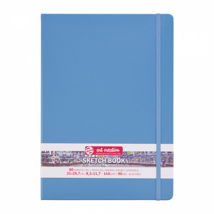 Sketchbook A4 Lake Blue in de groep Papier & Blokken / Tekenblokken / Schetsboeken bij Voorcrea (111767)