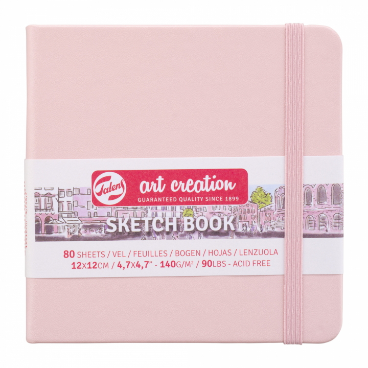Sketchbook Pastel Pink 12x12 cm in de groep Papier & Blokken / Tekenblokken / Schetsboeken bij Voorcrea (111776)
