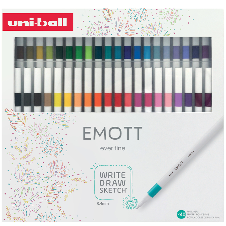 Emott 40-set in de groep Pennen / Kunstenaarspotloden en -stiften / Illustratiemarkers bij Voorcrea (111841)