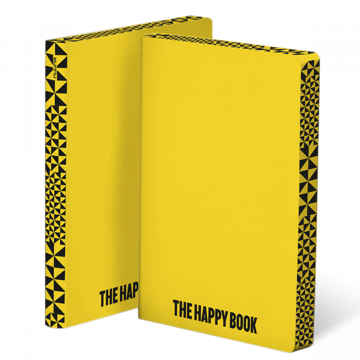Notebook Graphic L - The Happy Book in de groep Papier & Blokken / Schrijven en noteren / Notitieboeken bij Voorcrea (125452)