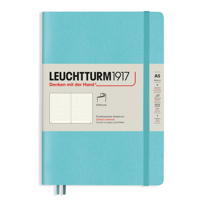 Notebook A5 Softcover Aquamarine in de groep Papier & Blokken / Schrijven en noteren / Notitieboeken bij Voorcrea (125471_r)