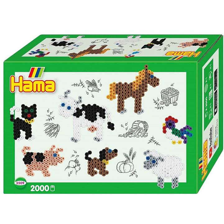 Midi-strijkkralen Cadeaudoos Dieren 2000 stuks in de groep Creëren & Hobby / Creëren / Strijkkralen & Strijkkralenbordje bij Voorcrea (126129)