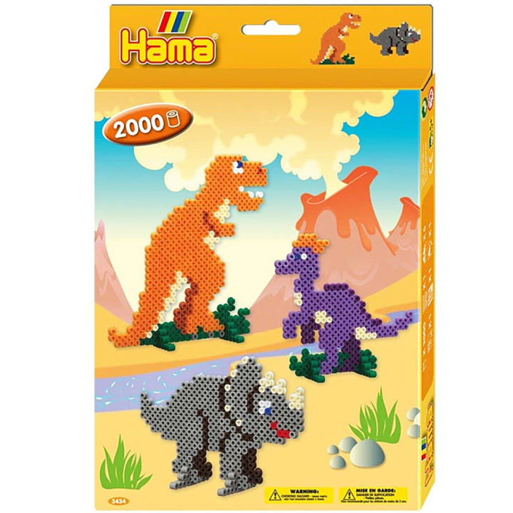 Midi-strijkkralen Dinosaurussen 2000 stuks in de groep Kids / Leuk en leerzaam / Strijkkralen en legplaten / DIY-pakket buiskralen bij Voorcrea (126148)