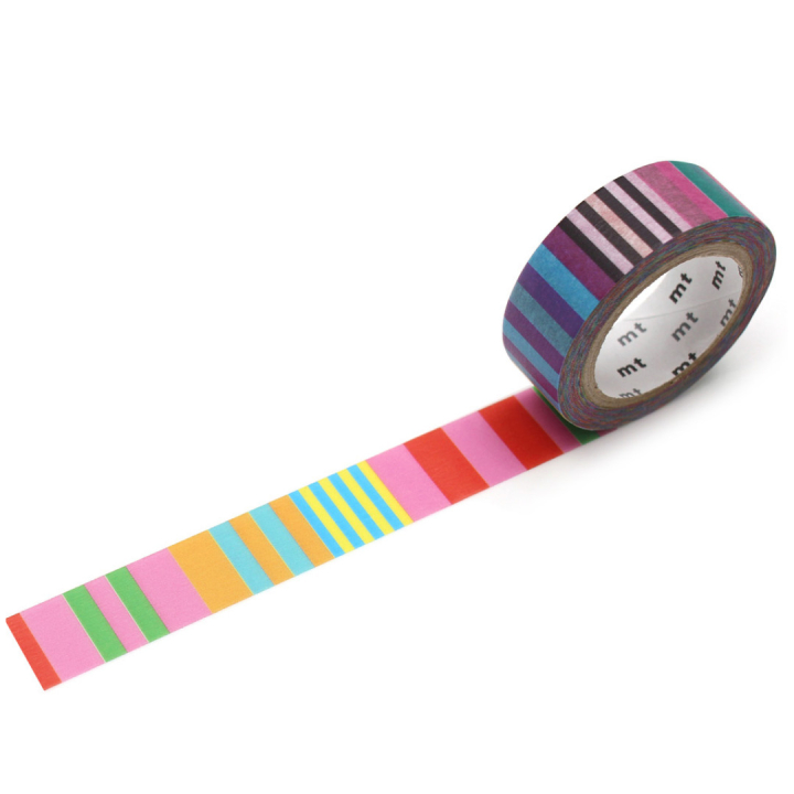 Washitape Candy Stripe in de groep Creëren & Hobby / Hobbytoebehoren / Washi Tape bij Voorcrea (126353)