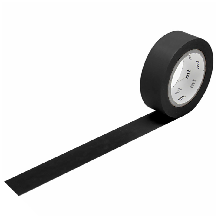 Washitape Matte black in de groep Creëren & Hobby / Hobbytoebehoren / Washi Tape bij Voorcrea (126370)