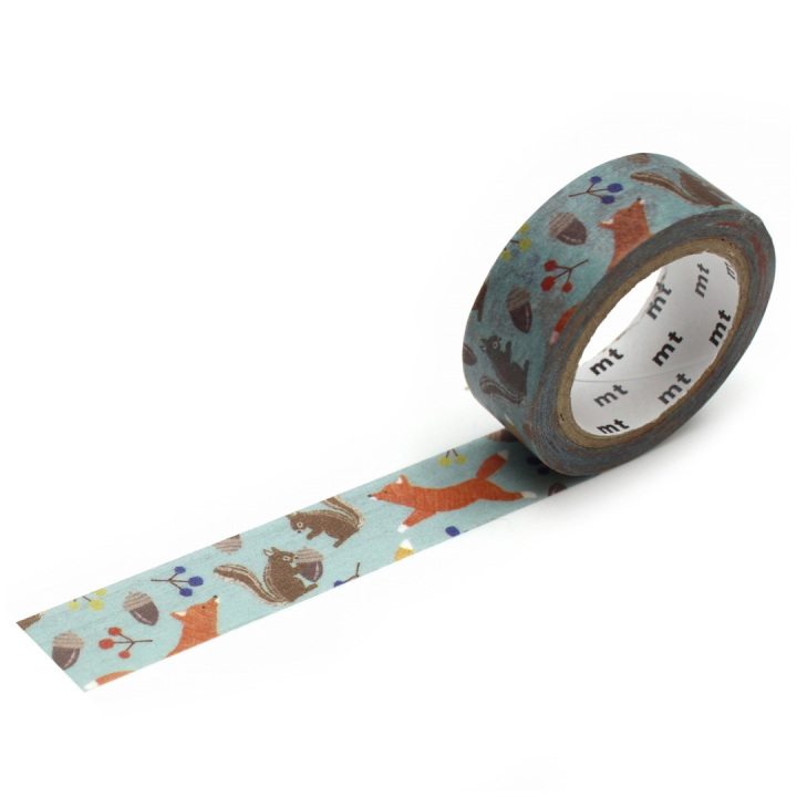 Washitape Fox & Squirrel in de groep Creëren & Hobby / Hobbytoebehoren / Washi Tape bij Voorcrea (126395)