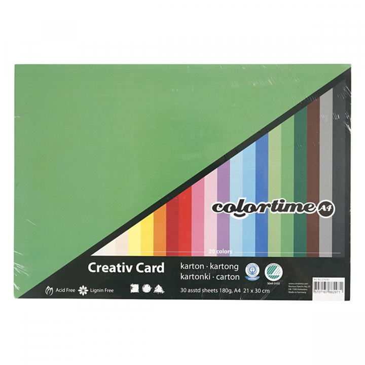 Gekleurd papier basic A4 180 g in de groep Creëren & Hobby / Creëren / Knutselen en DIY bij Voorcrea (126470)