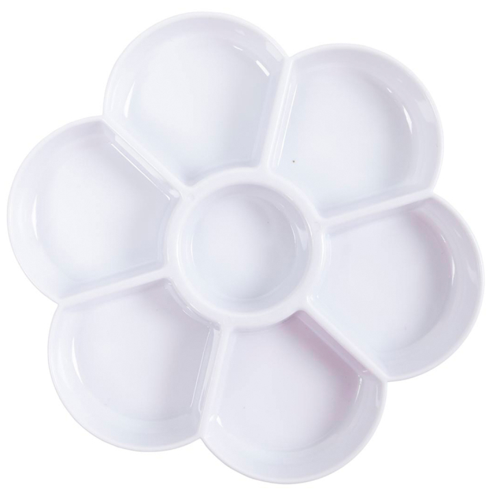 Plastic Schilderspalet Bloem in de groep Kunstenaarsmateriaal / Atelier / Schilderspaletten bij Voorcrea (126472)