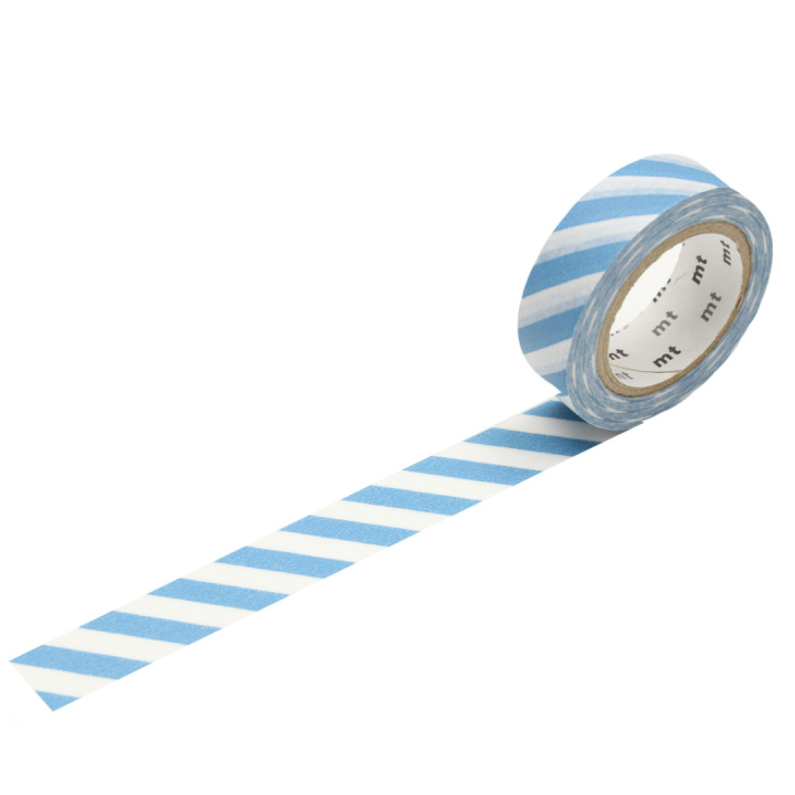 Washitape Stripe Sky in de groep Creëren & Hobby / Hobbytoebehoren / Washi Tape bij Voorcrea (126482)