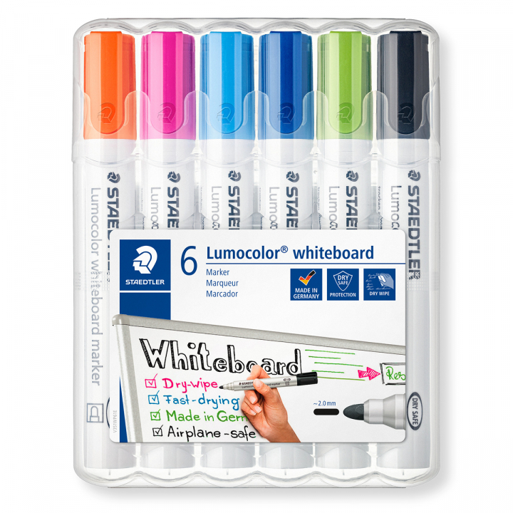 Lumocolor Whiteboard marker 6-pack 2 mm in de groep Pennen / Labelen en kantoor / Whiteboardstiften bij Voorcrea (126606)