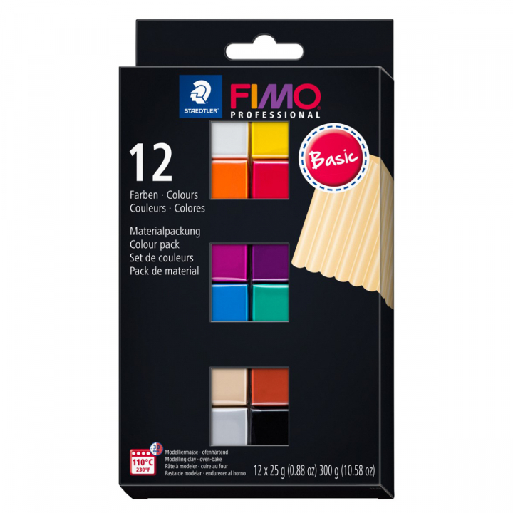 FIMO Professional Modelling Clay Basic colours 12-pack in de groep Creëren & Hobby / Creëren / Modelleren bij Voorcrea (126646)