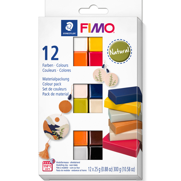 FIMO Soft Modelling Clay 12 x 25 g Natural colours in de groep Creëren & Hobby / Creëren / Modelleren bij Voorcrea (126652)