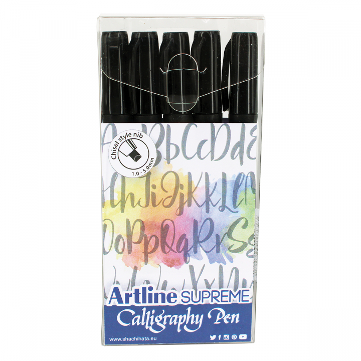 Supreme Calligraphy Pen 5-pack Black in de groep Creëren & Hobby / Kalligrafie / Kalligrafiepennen bij Voorcrea (126768)