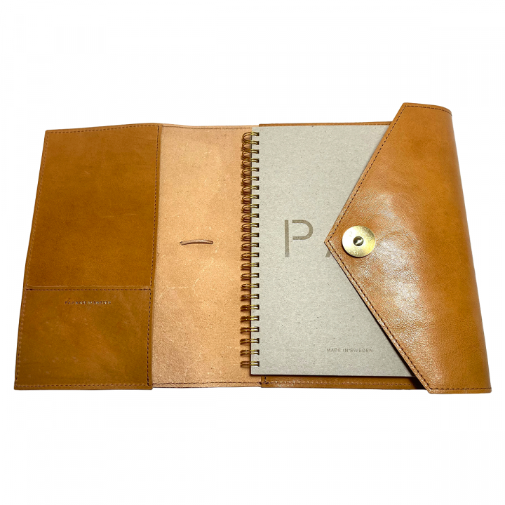Ulf Leather Notebook Cognac in de groep Papier & Blokken / Schrijven en noteren / Notitieboeken bij Voorcrea (126791)
