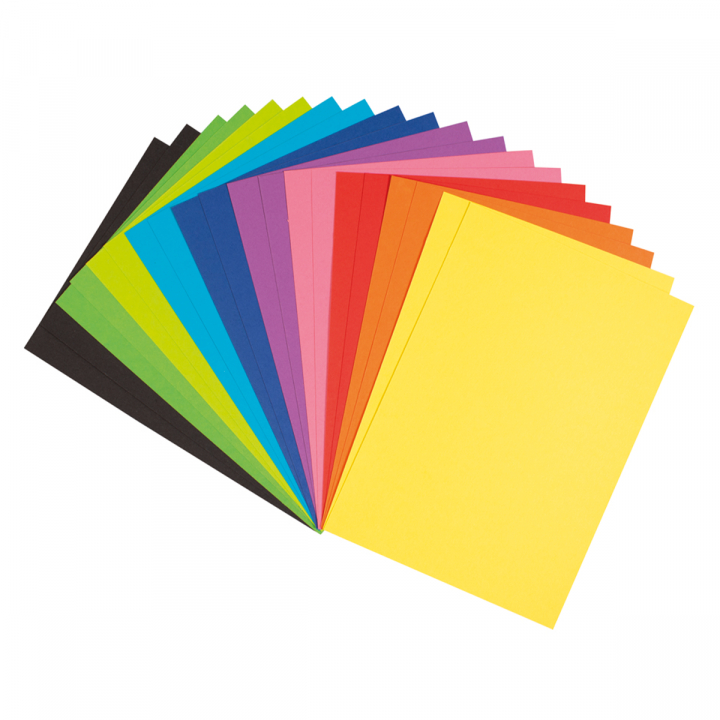 Colored paper A4 20 pcs in de groep Kids / Leuk en leerzaam / Knutselpapier & Tekenblok voor kinderen bij Voorcrea (126844)