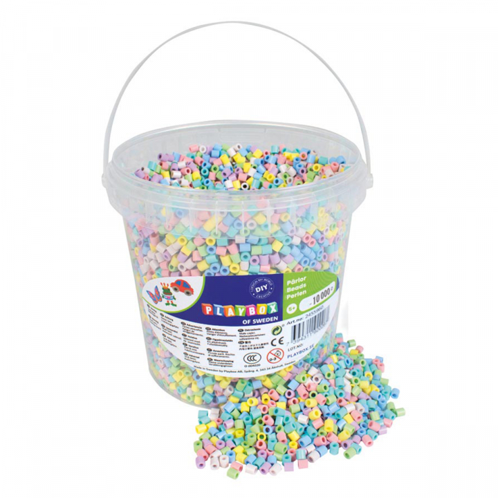 Ironing Beads pastel mix 10 000 pcs in bucket in de groep Creëren & Hobby / Creëren / Strijkkralen & Strijkkralenbordje bij Voorcrea (126876)