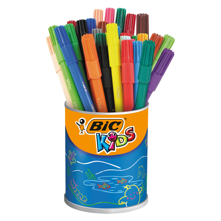 Kids Visa Plastic Pot Viltstiften 36-set in de groep Kids / Kinderpotloden en -stiften / Viltstiften voor kinderen bij Voorcrea (126955)