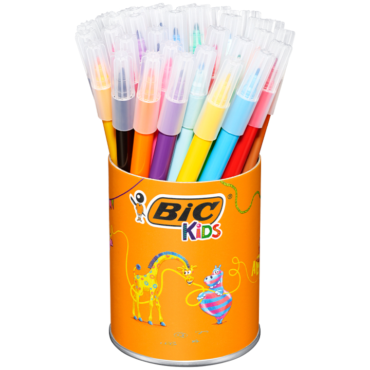 Kids Visa Plastic Pot Viltstiften 36-set in de groep Kids / Kinderpotloden en -stiften / Viltstiften voor kinderen bij Voorcrea (126955)