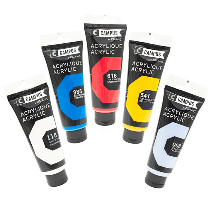 Campus Acrylverf 100 ml in de groep Kunstenaarsmateriaal / Kunstenaarsverf / Acrylverf bij Voorcrea (127148_r)