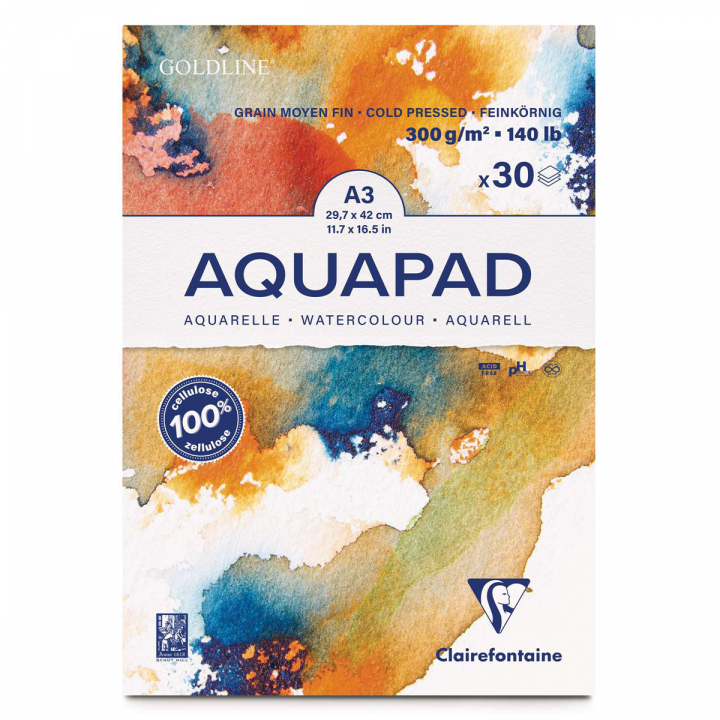 Aquapad 300g A3 in de groep Papier & Blokken / Tekenblokken / Aquarelblokken bij Voorcrea (127416)