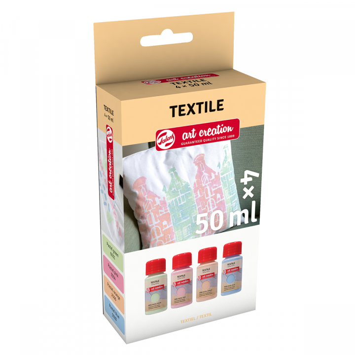Textile Dye Set 4 x 50 ml Pastel in de groep Creëren & Hobby / Verf / Textielverf en Textielstiften bij Voorcrea (127584)