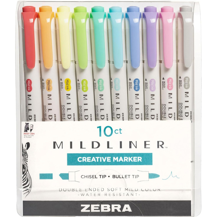 Mildliner 10-pack in de groep Pennen / Kunstenaarspotloden en -stiften / Illustratiemarkers bij Voorcrea (127931)