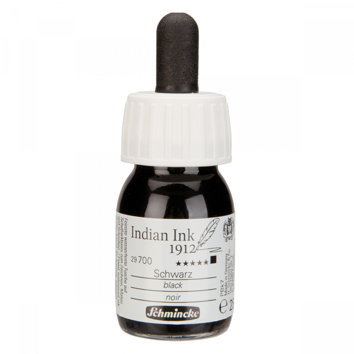 Indian Ink Black 28 ml in de groep Kunstenaarsmateriaal / Kunstenaarsverf / Inkt en Oost-Indische inkt bij Voorcrea (128023)