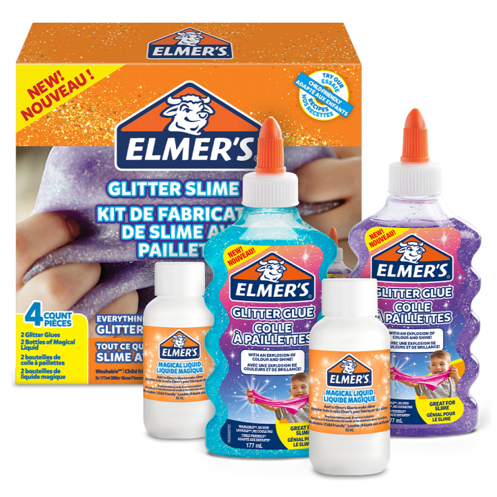 Glitter Slime Kit 4 Onderdelen in de groep Kids / Leuk en leerzaam / Slime bij Voorcrea (128056)