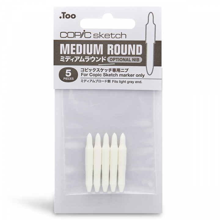 Sketch Tip Medium Round 5-pack in de groep Pennen / Accessoires voor pennen / Toebehoren en reserveonderdelen bij Voorcrea (128149)