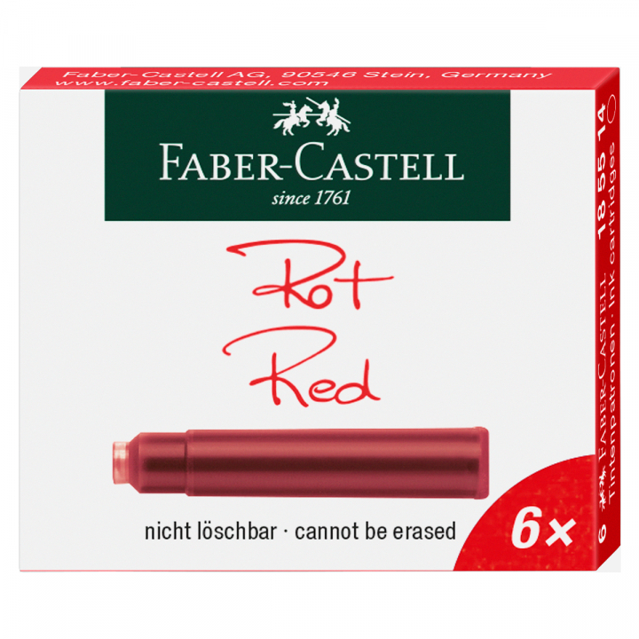 Vulling/Refill 6-pack Rood in de groep Pennen / Accessoires voor pennen / Vullingen en refills bij Voorcrea (128309)