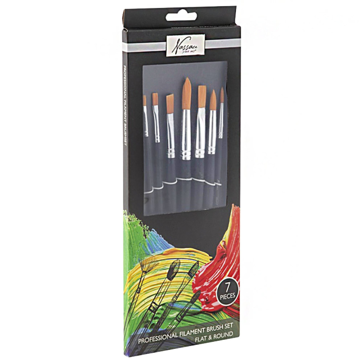 Penselenset Synthetic 7dlg in de groep Kunstenaarsmateriaal / Penselen / Penselenset bij Voorcrea (128555)