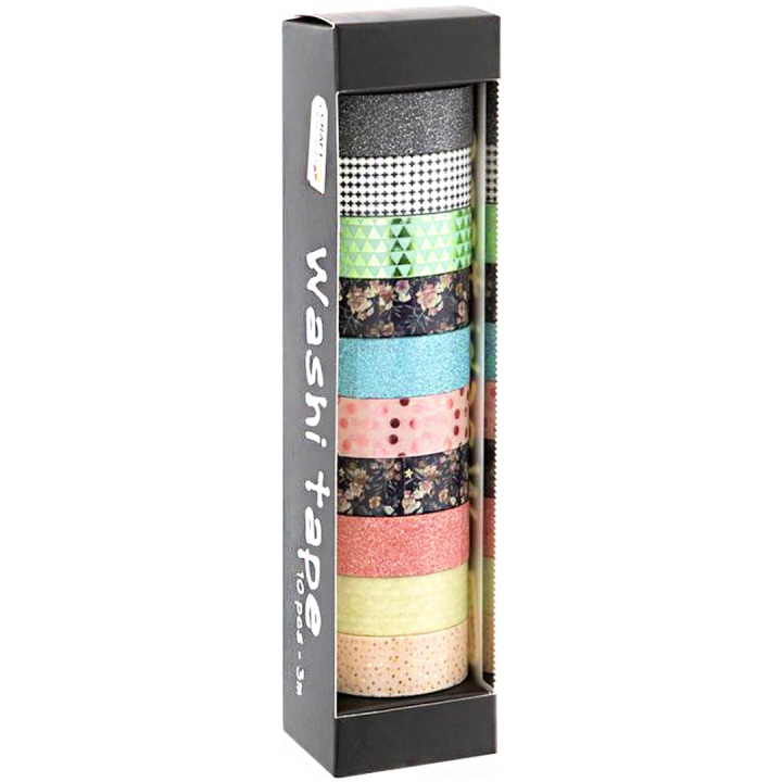 Washi Tape 10 rolletjes Foil & Glitter #1 in de groep Kids / Leuk en leerzaam / Tape voor kinderen bij Voorcrea (128584)