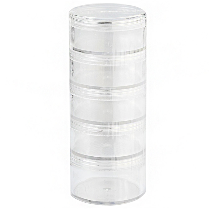Plastic Stapeldoosjes 5 stuks in de groep Creëren & Hobby / Organiseren / Opbergdozen bij Voorcrea (128591)