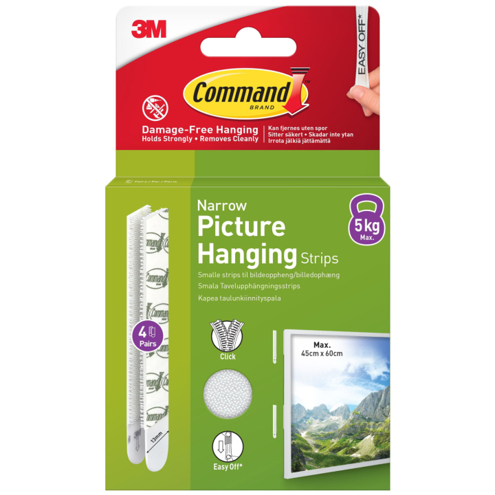 Command Hanging Strips Narrow in de groep Creëren & Hobby / Organiseren / Lijsten / Ophangsysteem voor lijsten bij Voorcrea (128610)