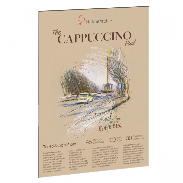 The Cappuccino Pad Schetsblok A5 120g in de groep Papier & Blokken / Tekenblokken / Gekleurd papier bij Voorcrea (128672)