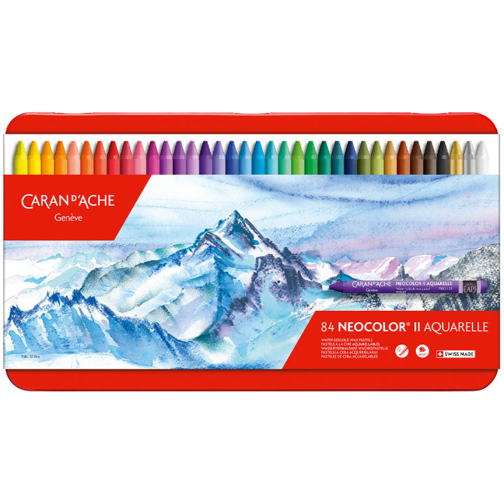 Neocolor II Aquarelle 84-set in de groep Kunstenaarsmateriaal / Krijt en potloden / Pastelkrijt bij Voorcrea (128896)