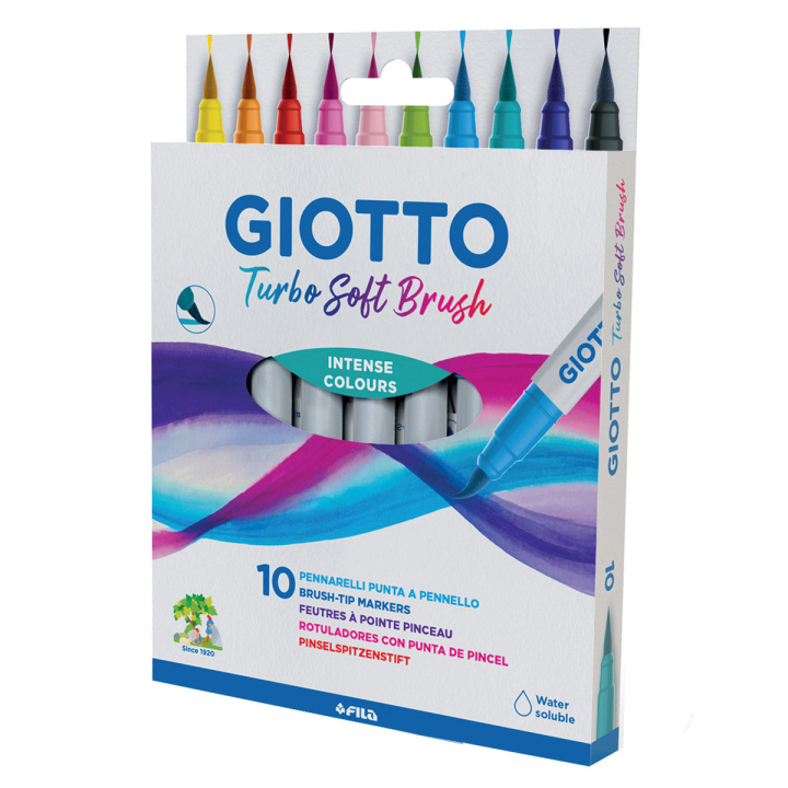 Turbo Soft Brush Pen Intense 10-set in de groep Kids / Kinderpotloden en -stiften / Kleurpotloden voor kinderen bij Voorcrea (129132)