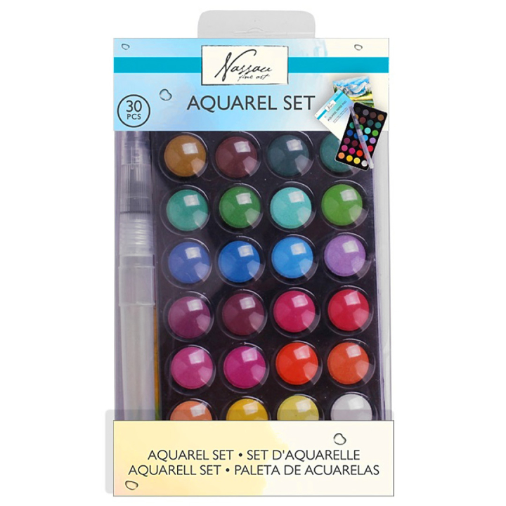 Aquarelverf 28-set in de groep Kunstenaarsmateriaal / Kunstenaarsverf / Aquarelverf / Aquarelverf in napje bij Voorcrea (129361)